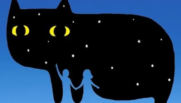 TEST VISUAL | En esta imagen hay un gato negro, unas estrellas y una pareja. (Foto: namastest.net)