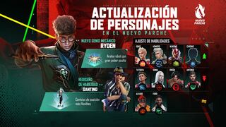 Free Fire OB43: cuáles son los personajes nerfeados y buffeados para tus partidas