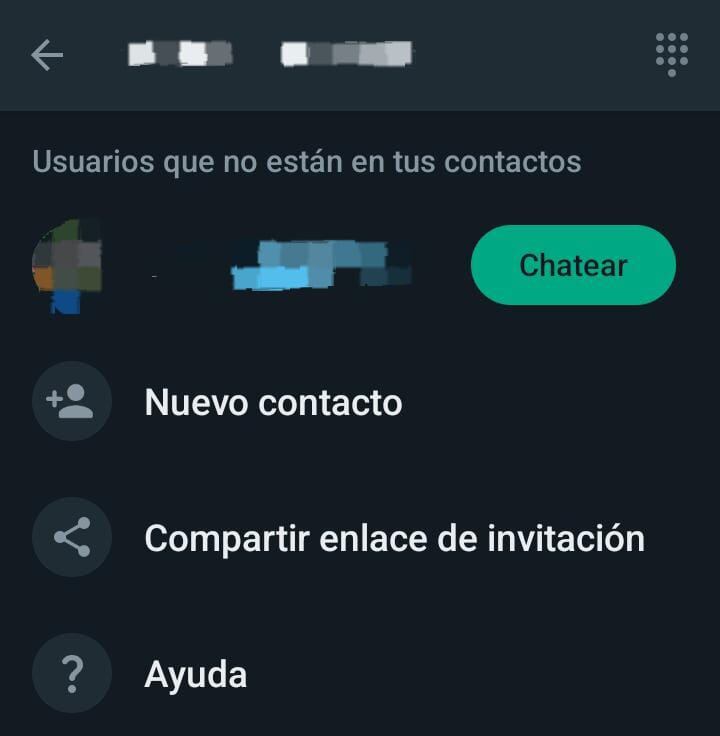 En la parte superior te aparecerá la sección "Usuarios que no están en tus contactos". (Foto: GEC)