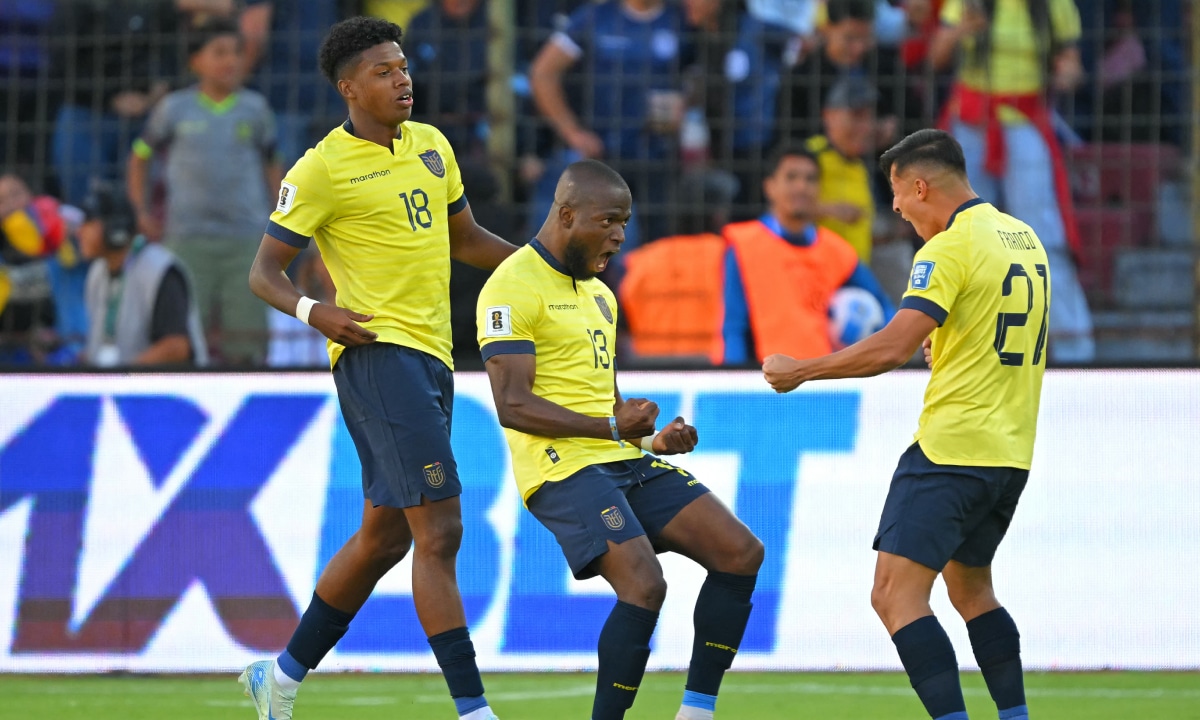 Enner Valencia marcó el único gol para vencer 1-0 a Perú. Ecuador suma de a 3 en las Elimiantorias 2026. (Foto: AFP)