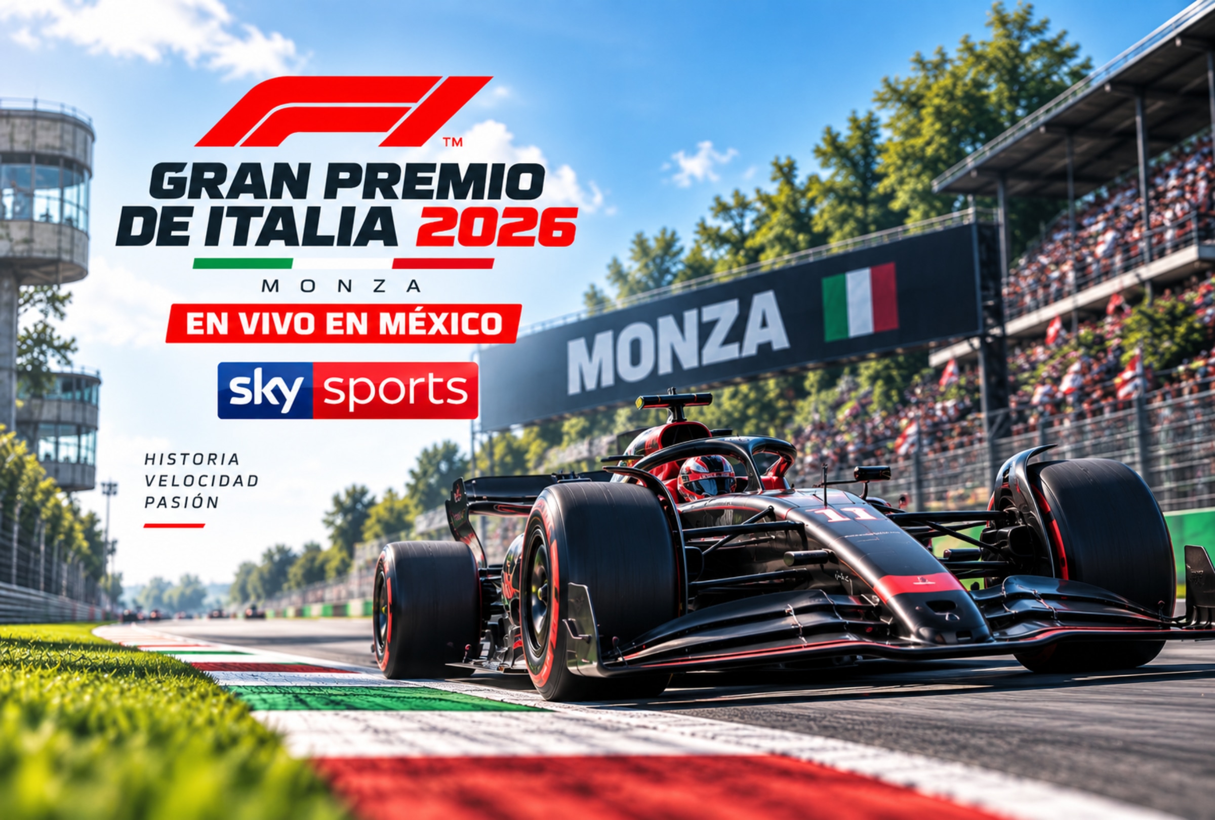 MONZA (ITALIA), 06/09/2026.- Cobertura oficial del SKY Sports HD EN VIVO ONLINE para ver la carrera del GP de Italia 2026 por la decimotercera fecha del Campeonato Mundial de la Fórmula 1. FOTO DE ANDREJ ISAKOVIC PARA AFP
