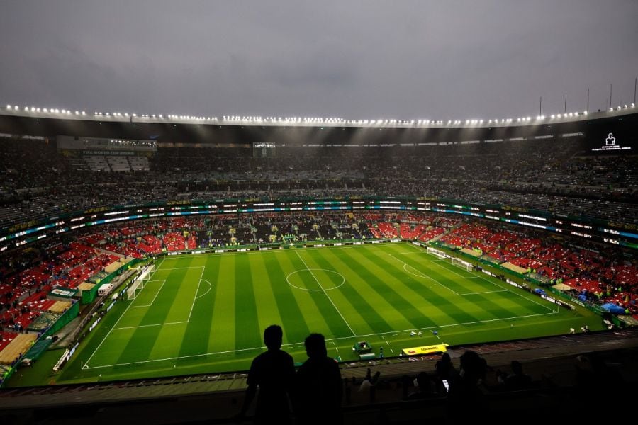 A general view of the Mexico City Stadium ahead of the 2026 World Cup round of 32 football match between Mexico and Ecuador in Mexico City on June 30, 2026. (Photo by Rodrigo Oropeza / AFP)