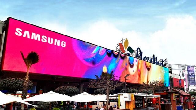 Samsung instaló la pantalla LED más grande de Sudamérica en Plaza Norte
