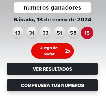 Estos son los números del sorteo del 13 de enero de 2024 (Foto: Powerball)