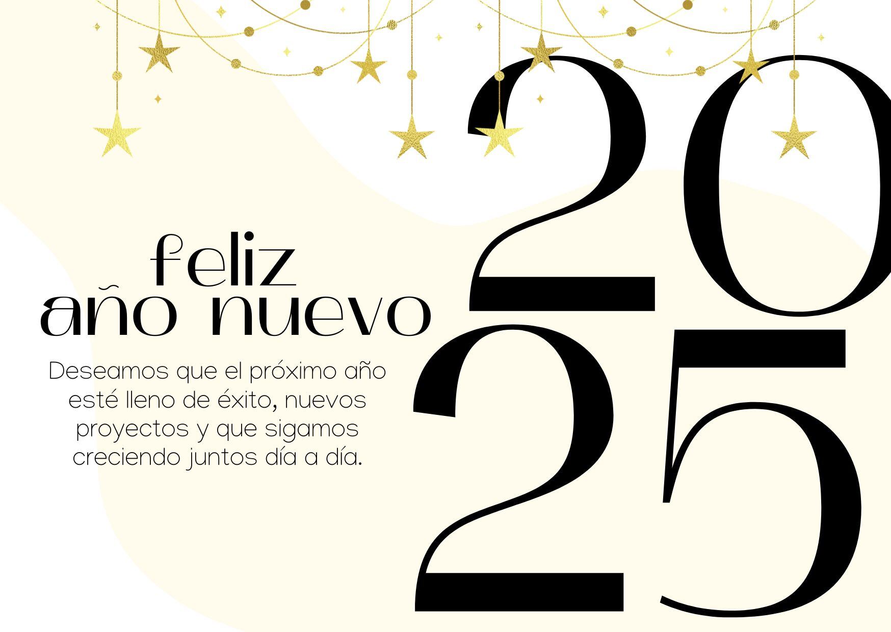 Escoge las mejores imágenes de las tarjetas con frases bonitas del Año Nuevo 2025 para que puedas enviar a tus amigos y a la familia este 31 de diciembre vía WhatsApp, Instagram, Telegram, Facebook y TikTok (Foto: Canva.com)