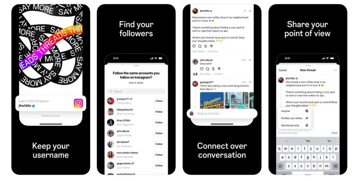 THREADS | Así luce la interfaz de la nueva aplicación de Meta. (Foto: App Store)