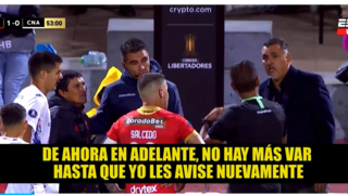 Sport Huancayo vs. Nacional: Momento en que el árbitro explica que se cayó el sistema VAR
