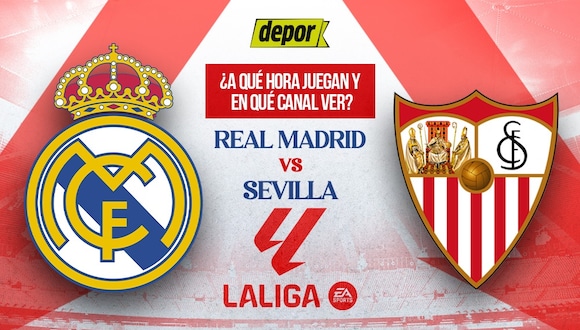 Real Madrid y Sevilla juegan por la fecha 26 de LaLiga. (Diseño: Depor)