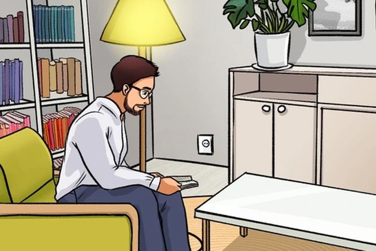 RETO VIRAL | En esta imagen se aprecia a un hombre leyendo un libro mientras está sentado en un sofá ubicado en la sala de su casa. (Foto: genial.guru)