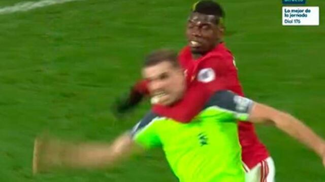 Pogba, esto no es lucha libre: la agresión que el árbitro no vio ante Liverpool [VIDEO]