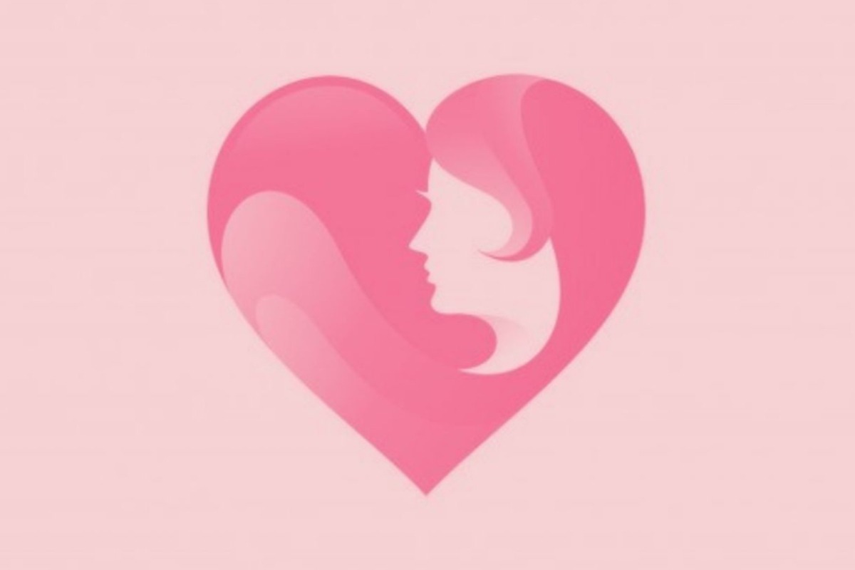 TEST VISUAL | En esta imagen, cuyo fondo es de color rosado, se aprecia el dibujo de una mujer y el de un corazón. (Foto: MDZ Online)