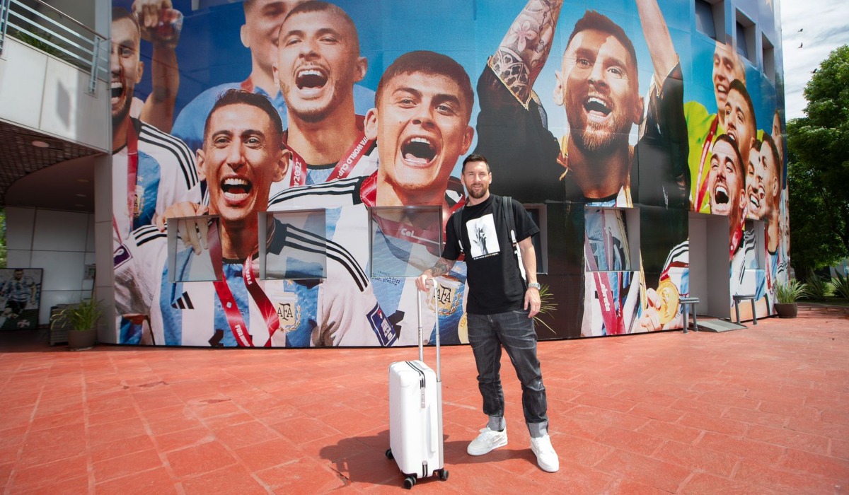 Lionel Messi llegó a Argentina para sumarse a la Selección. (Foto: Selección de Argentina)