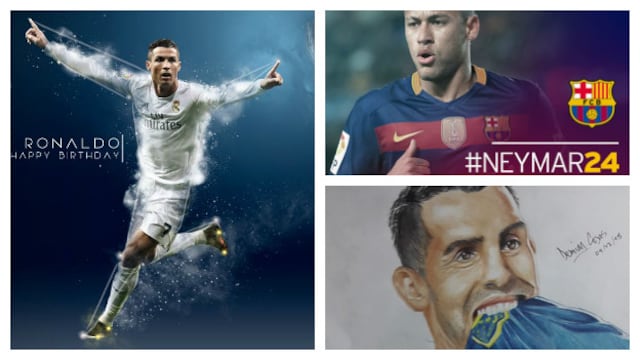 Cristiano Ronaldo, Neymar y Carlos Tevez están de cumpleaños: así los saludaron