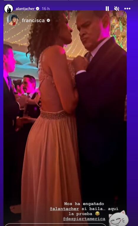 Alan Tacher y Francisca se pusieron a bailar en la ceremonia (Foto: Alan Tacher/Instagram)