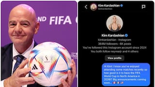 Infantino suelta una ‘bomba’ para el Mundial 2026: el ‘DM’ a Kim Kardashian que sacude todo