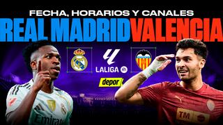 Real Madrid vs. Valencia: horarios y canales de TV para ver la transmisión del partido por LaLiga