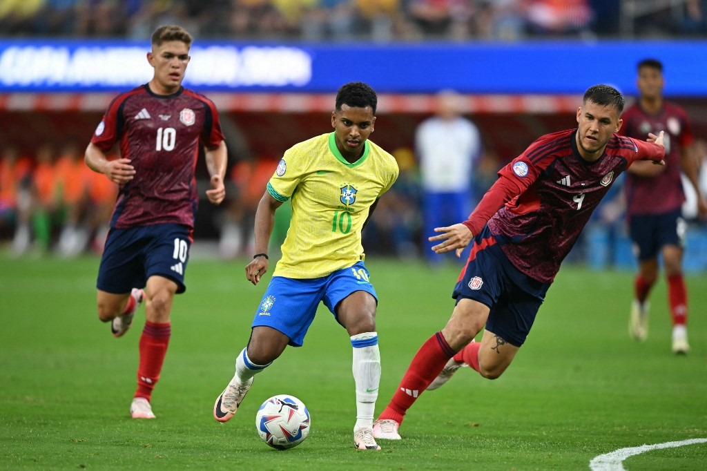 Brasil igualó 0-0 con Costa Rica en la primera fecha del grupo D de la Copa América 2024. (Photo by Patrick T. Fallon / AFP)
