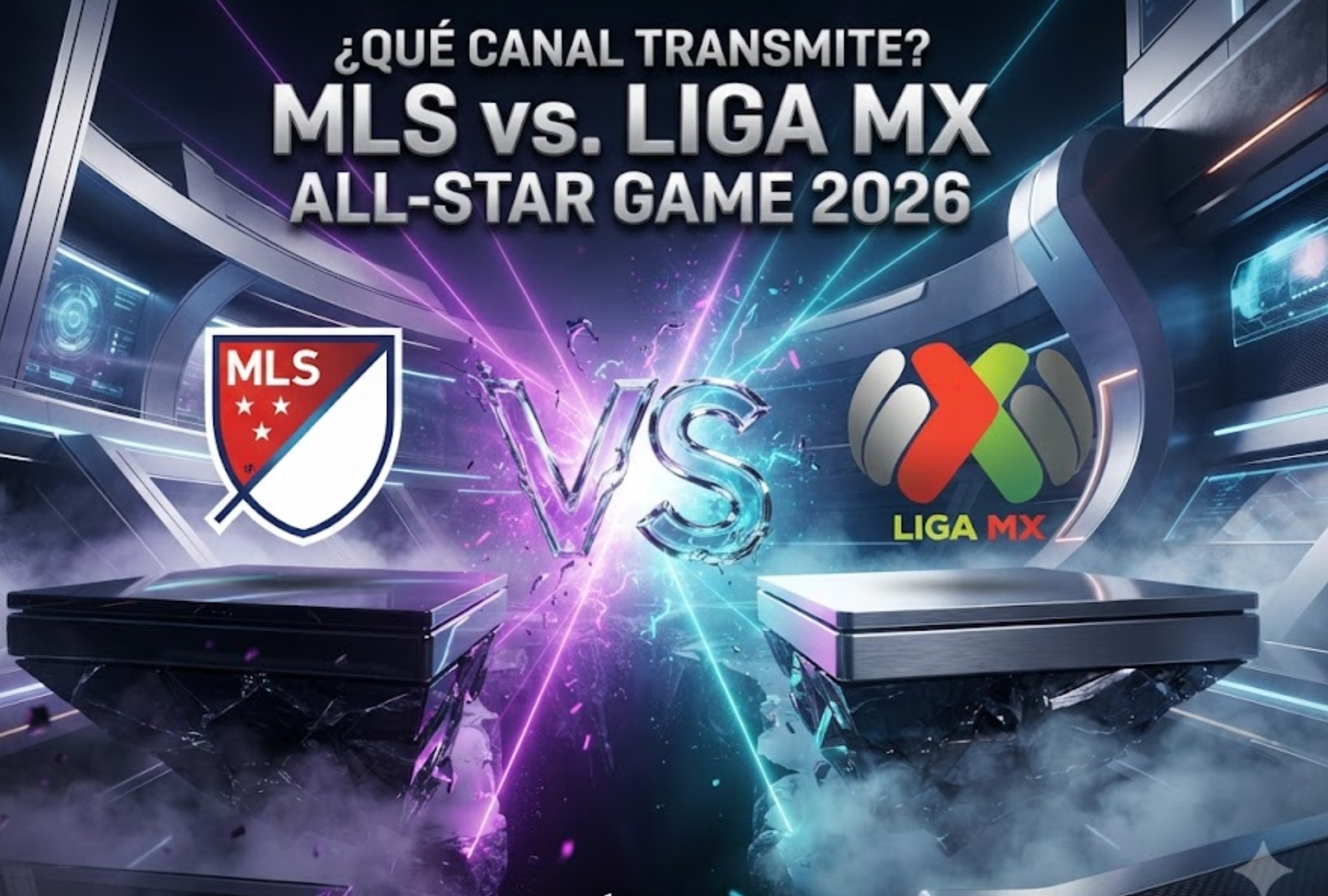 CHARLOTTE, CAROLINA DEL NORTE, (ESTADOS UNIDOS), 29/07/2026.- Dónde ver EN VIVO y EN DIRECTO el partido entre MLS vs. Liga MX por All-Star Game 2026 que se realizará en Bank of America Stadium de Charlotte, Carolina del Norte, Estados Unidos. FOTO: Imagen creada por Gemini.