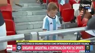 El 'Papu Dance' viral hasta en Singapur: el baile del hijo de Gómez y el gol con Argentina