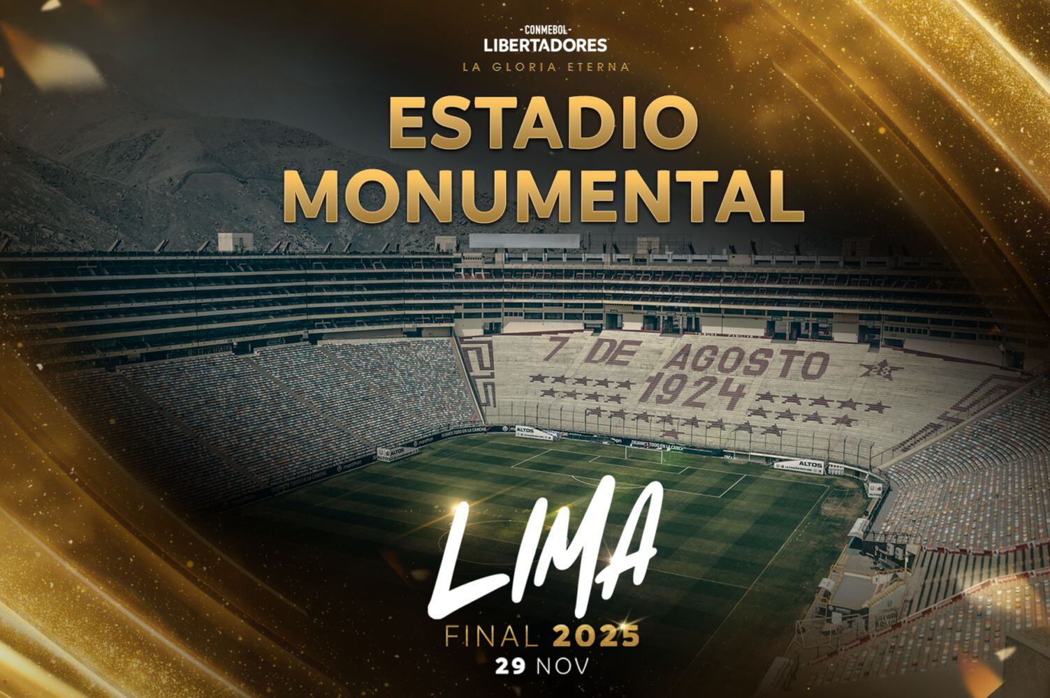El Estadio Monumental será sede de la final por segunda vez, como en el 2019. (Foto: Conmebol)