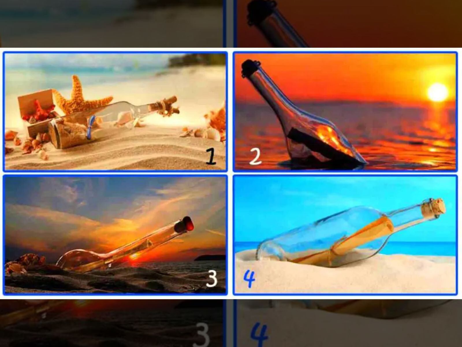 TEST VISUAL | Esta prueba consta de cuatro botellas, pero solo escogerás una. (Foto: Namastest)