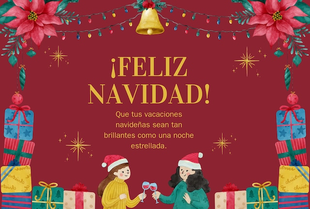 ¡Feliz Navidad! Que tus vacaciones navideñas sean tan brillantes como una noche estrellada. | Crédito: Canva / Composición Depor