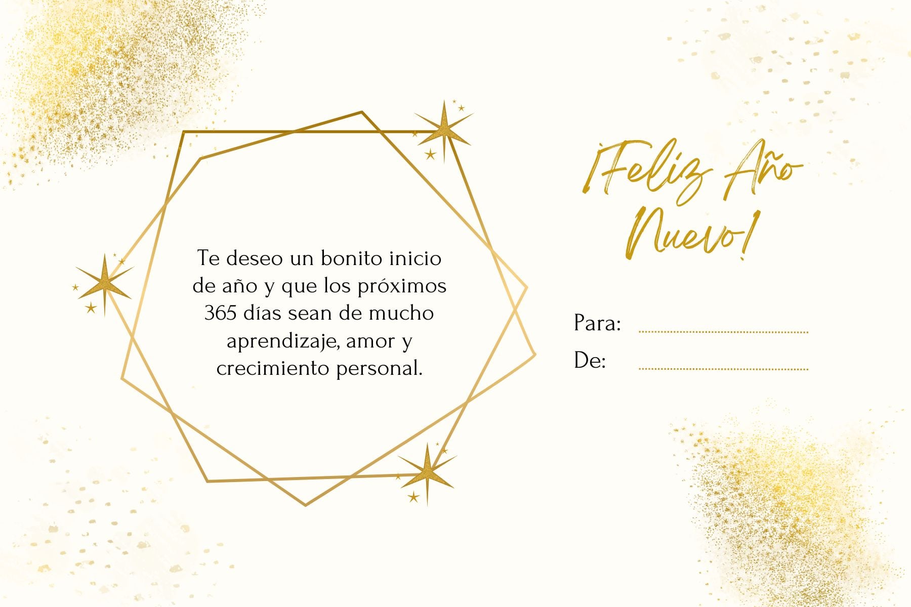 Escoge las mejores imágenes de las tarjetas con frases bonitas del Año Nuevo 2025 para que puedas enviar a tus amigos y a la familia este 31 de diciembre vía WhatsApp, Instagram, Telegram, Facebook y TikTok (Foto: Canva.com)