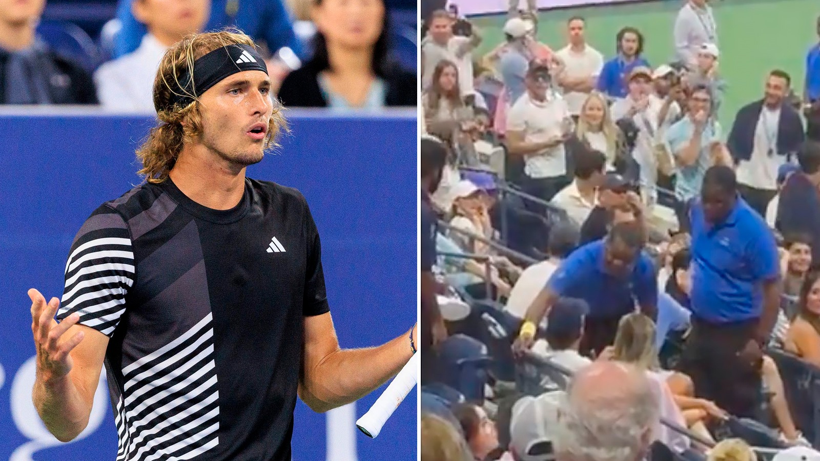 Zverev detuvo un partido ante el grito nazi de un aficionado, en el US Open. (Foto: Agencias/AFP)
