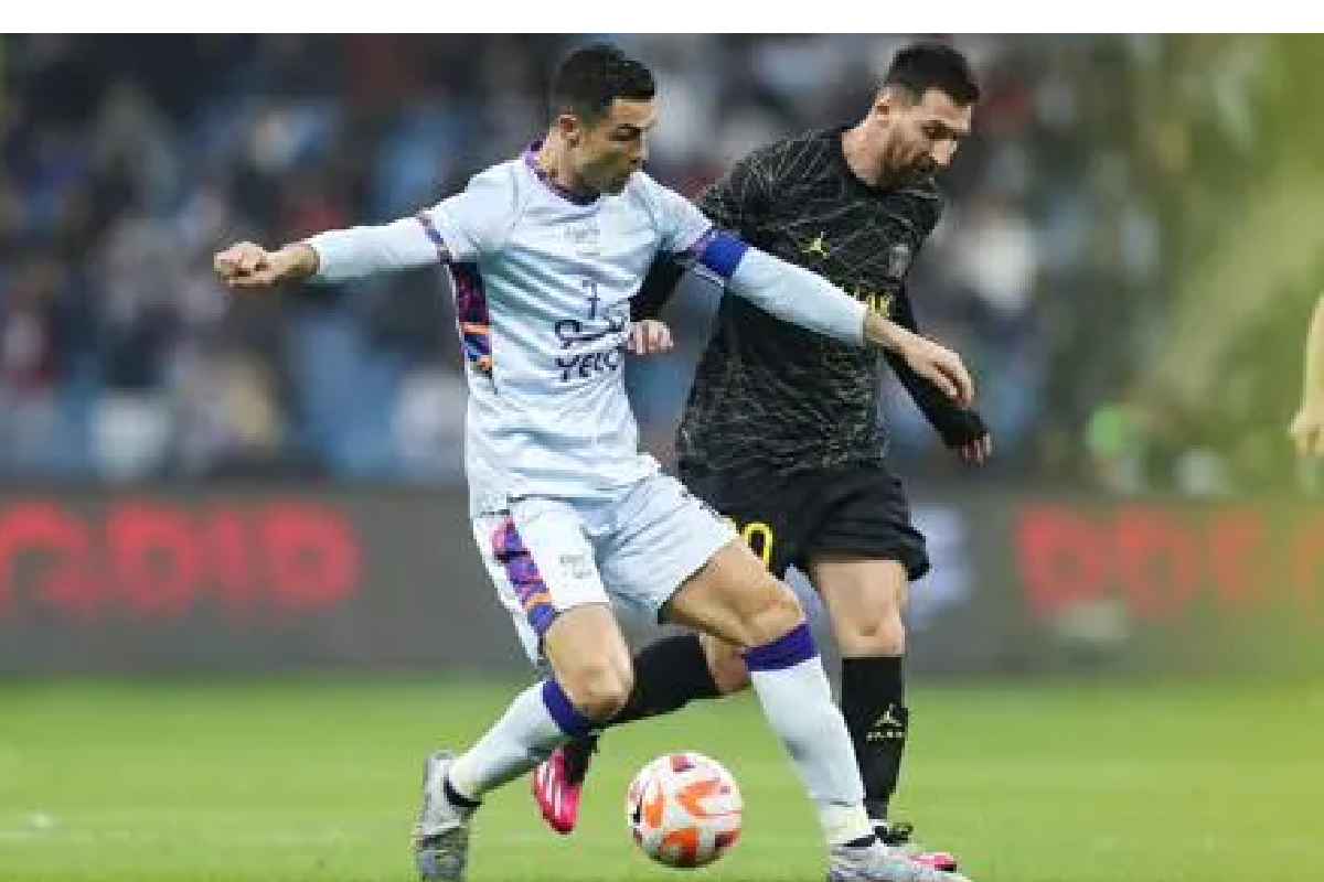 Cristiano Ronaldo y Lionel Messi compartieron en un duelo amistoso en Arabia Saudita, el 19 de enero de 2023. Foto: Agencias.