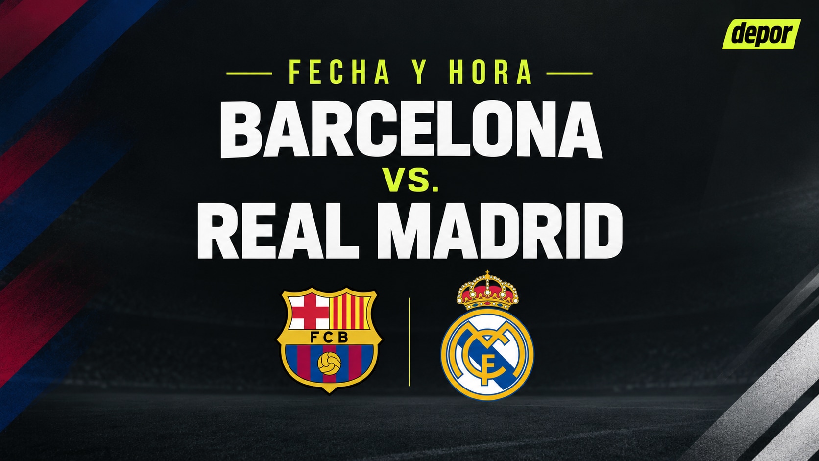 FC Barcelona vs. Real Madrid: fecha y hora del clásico de España. (Composición: Depor)