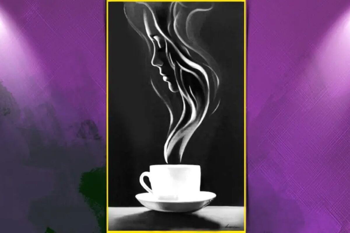 TEST VISUAL | Esta imagen te muestra el dibujo de una mujer y el de una taza de café. (Foto: namastest.net)