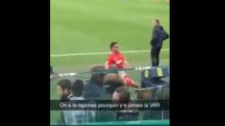 Cero autocontrol: Ruben Aguilar rompió de una patada el VAR tras ser expulsado con el AS Mónaco [VIDEO]