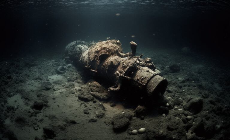 Foto creada con IA de los restos del Titán.