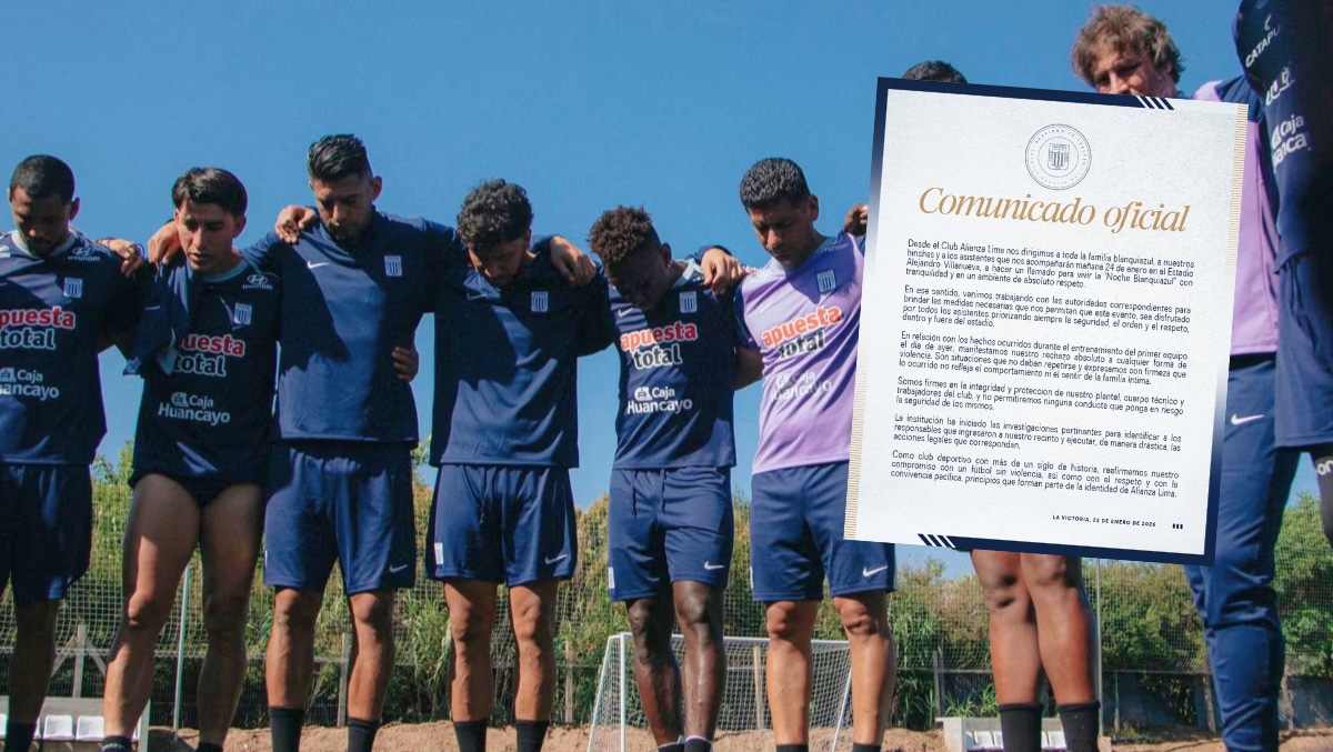 Comunicado oficial de Alianza Lima sobre los actos ocurridos en MAtute | Foto: AL