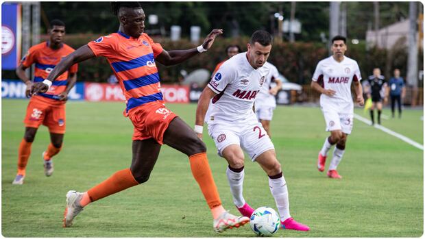 Puerto Cabello igualó 2-2 con Lanús por la fecha 1 del Grupo G de la Copa Sudamericana (Foto: @Sudamericana).