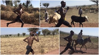 Mo Farah entrena bajo el intenso sol de Etiopía para el Mundial de Atletismo