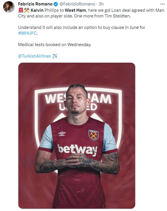 Kalvin jugará en el West Ham United.