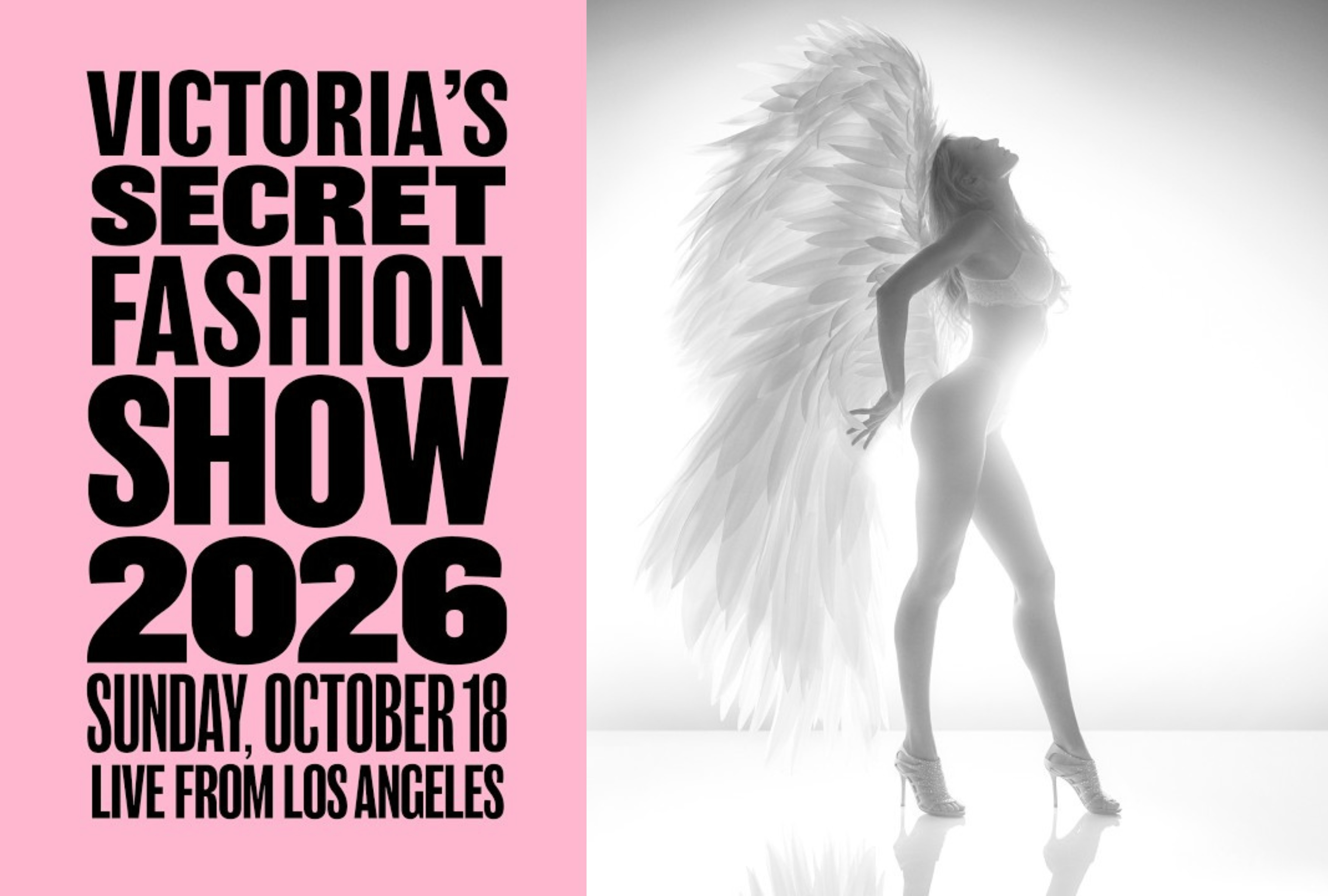 Models walking the runway during the Victoria's Secret Fashion Show 2026, broadcast live across official TV and streaming networks. | Photo by victoriassecret.com