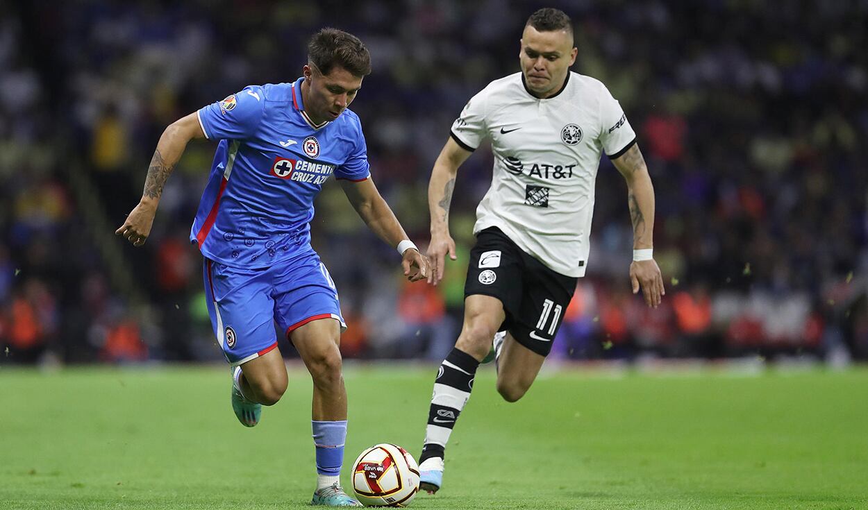 Cruz Azul vs. América por la fecha 7 del Torneo Apertura 2023 de Liga MX (Foto: EFE).