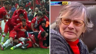 Lo más emotivo que verás hoy: el festejo de una anciana tras gol del Ascenso de Argentinos Juniors