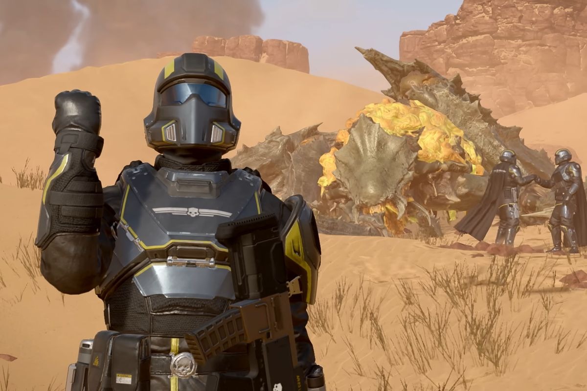 Entre las facciones a los que te enfrentarás están los 'terminids', insectos gigantescos que parecen sacados de "Starship Troopers".