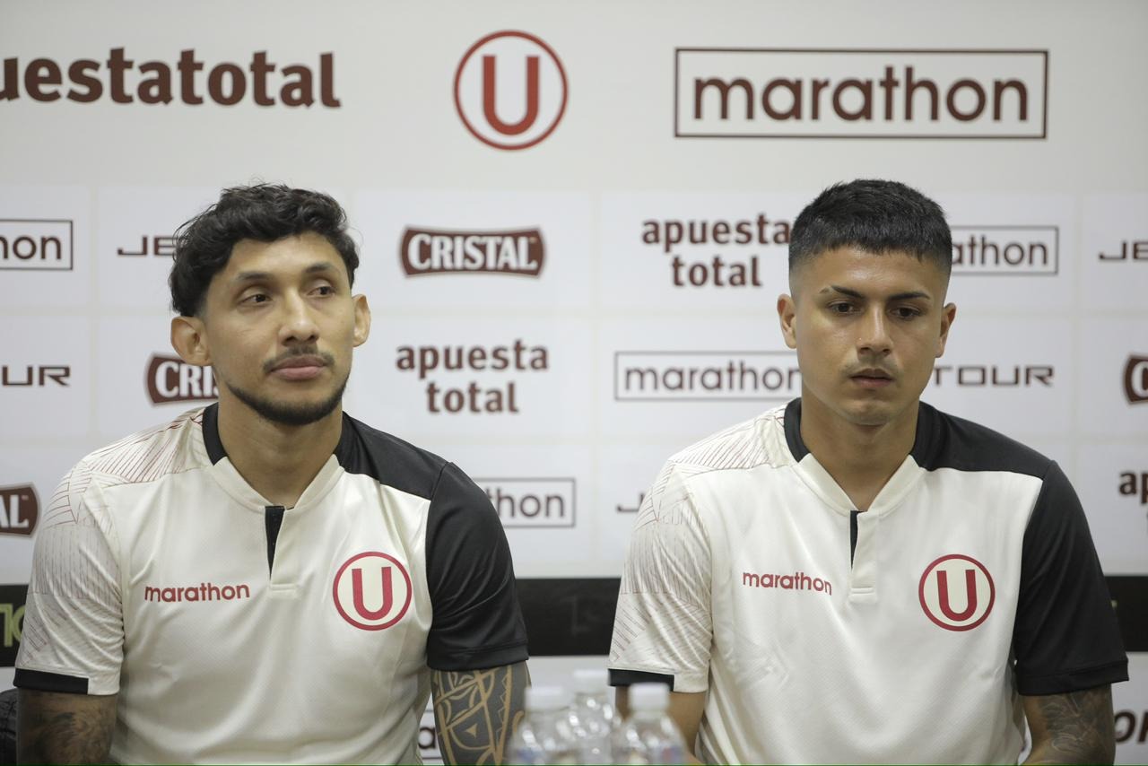 Presentación de los refuerzo de universitario de deporte. Jairo Concha, Christofer Gonzales, Segundo Portocarrero. En el monumental. Fotos: Joel Alonzo/ @photo.gec