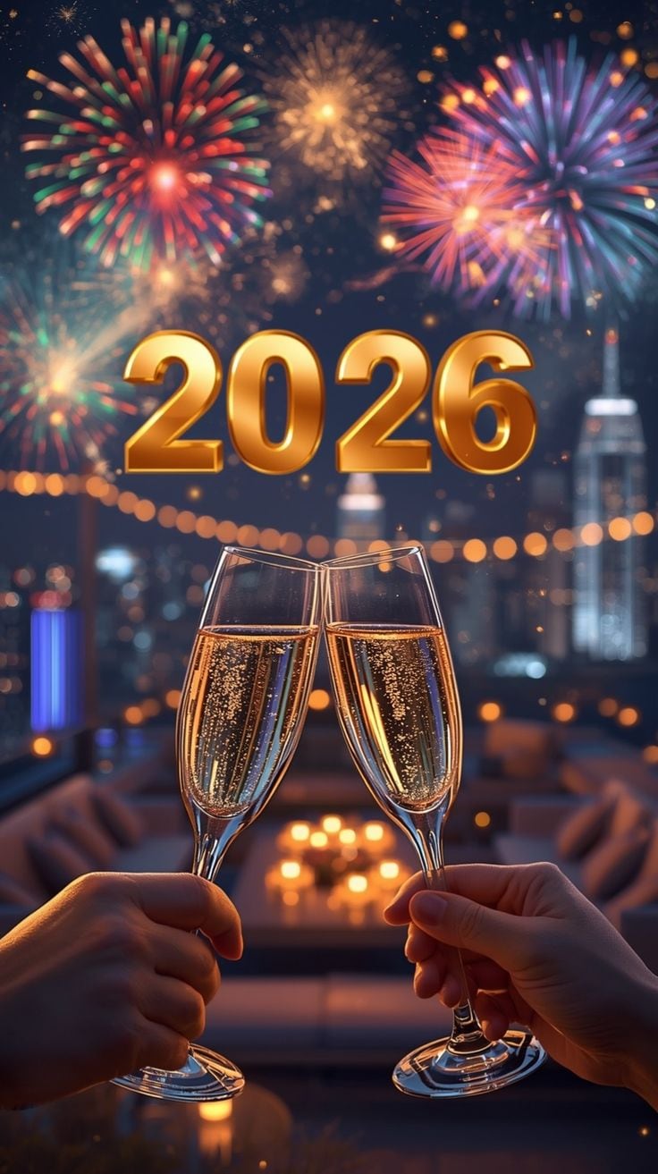 Elige una de estas 20 opciones de tarjetas para desear un ¡Feliz Año Nuevo 2026! este 31 de diciembre y 1 de enero. Compártela en todas las redes sociales. (Foto: Pinterest)