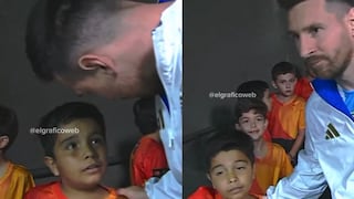 El tierno pedido de un niño a Lionel Messi antes de entrar a la cancha