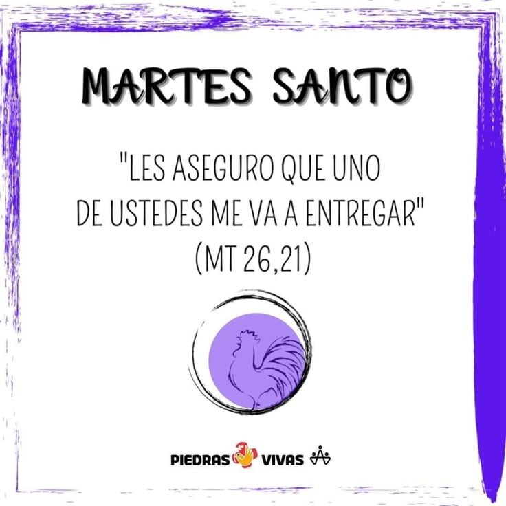 Imágenes por Martes Santo para compartir en redes sociales (Foto: Pinterest).