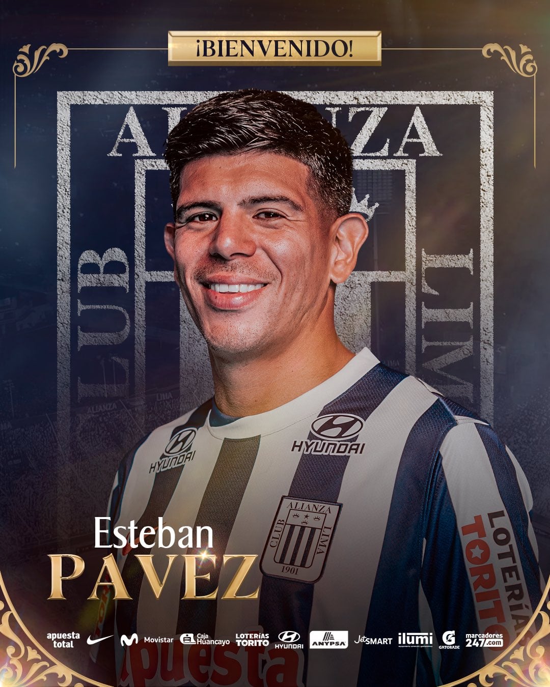Alianza Lima oficializó a Esteban Pavez como nuevo refuerzo para el 2026 | Foto: Alianza Lima