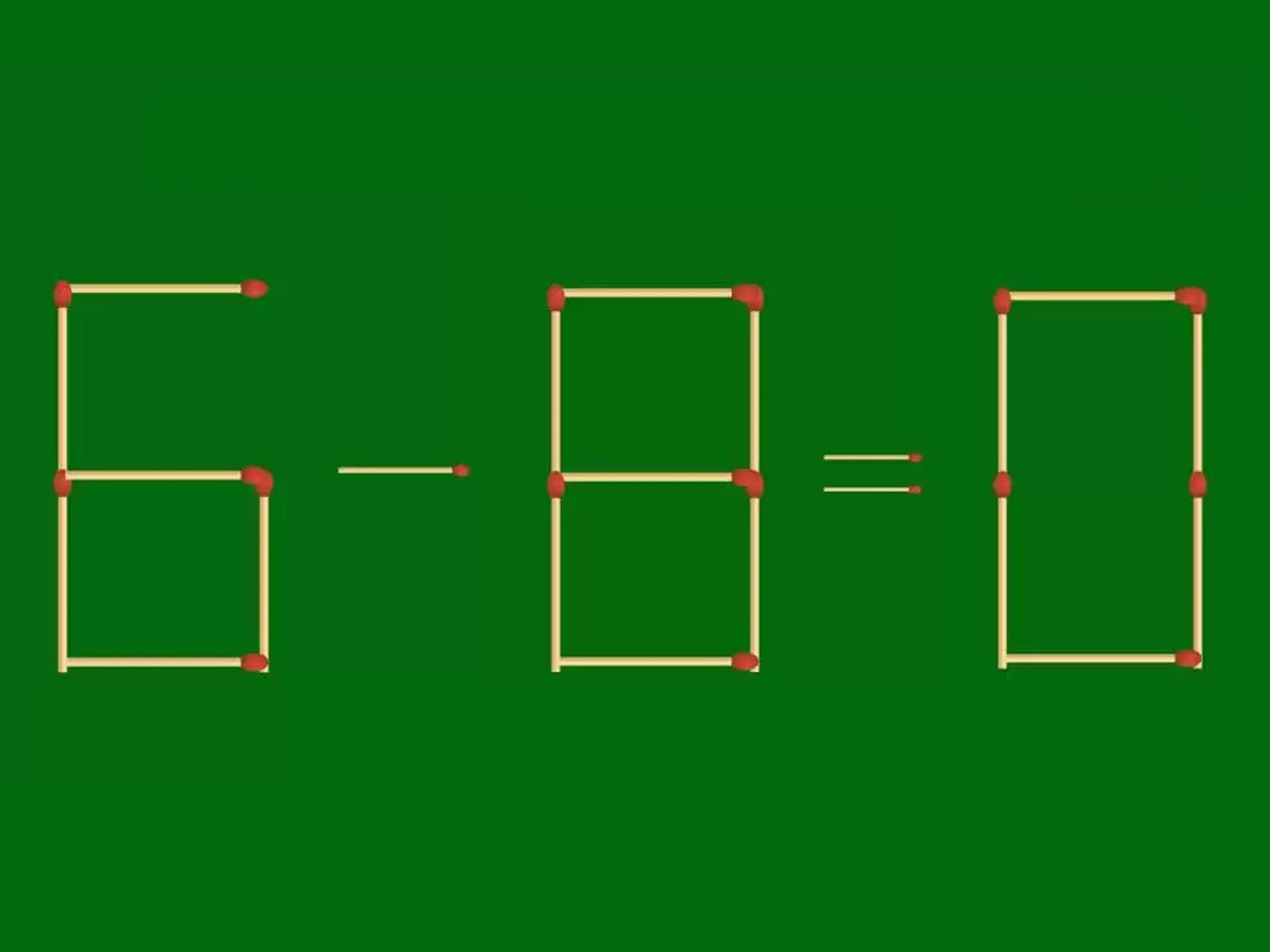RETO MATEMÁTICO | Resuelva el rompecabezas donde 6-8 = 0 quitando 1 palo para arreglar la ecuación. | FresherLive