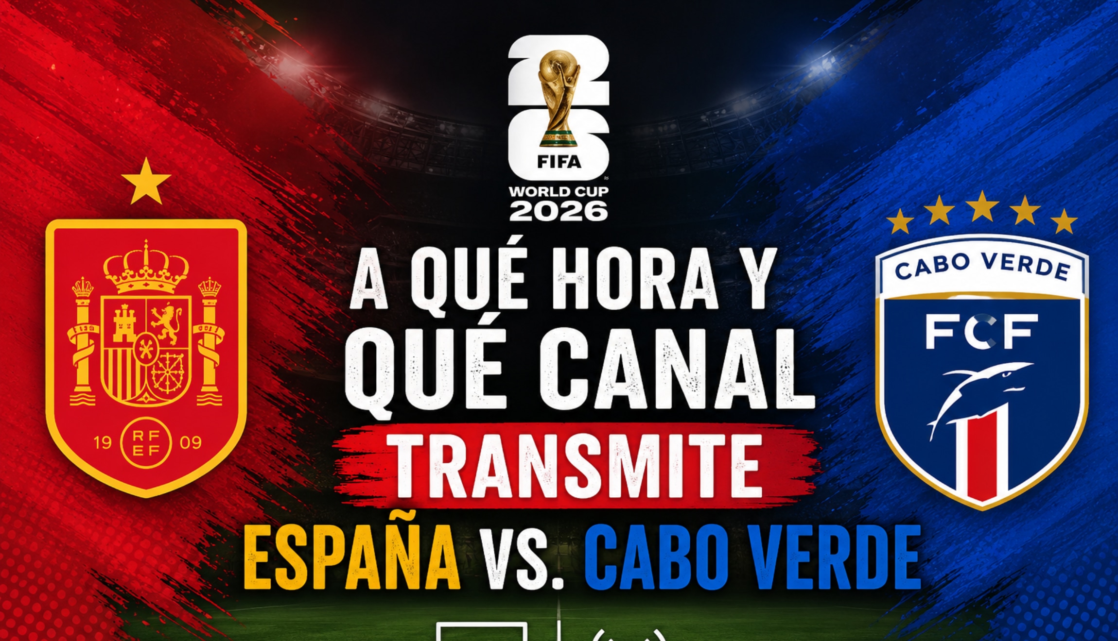 Consulta a qué hora inicia y por qué canales ver España vs. Cabo Verde de este lunes 15 de junio, por la Jornada 1 del Grupo H del Mundial de Fútbol 2026. (Foto: Imagen creada por Depor utilizando la IA de Chat GPT)