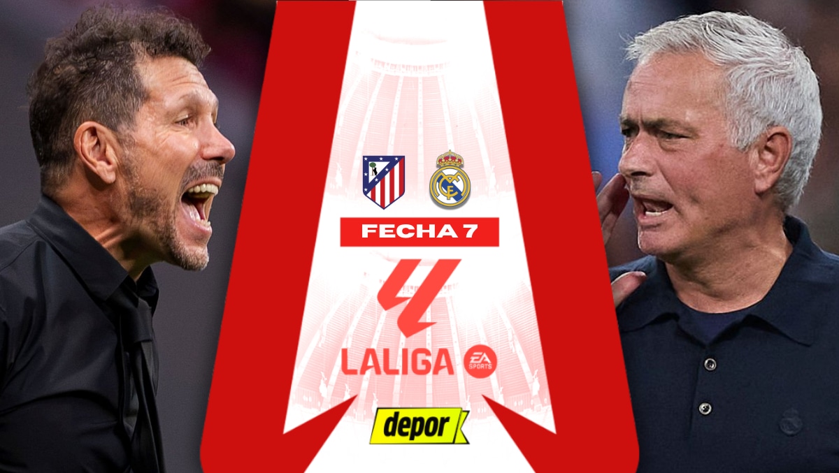 Real Madrid vs. Atlético de Madrid se enfrentan por la fecha 7 de LaLiga. (Diseño: Depor)