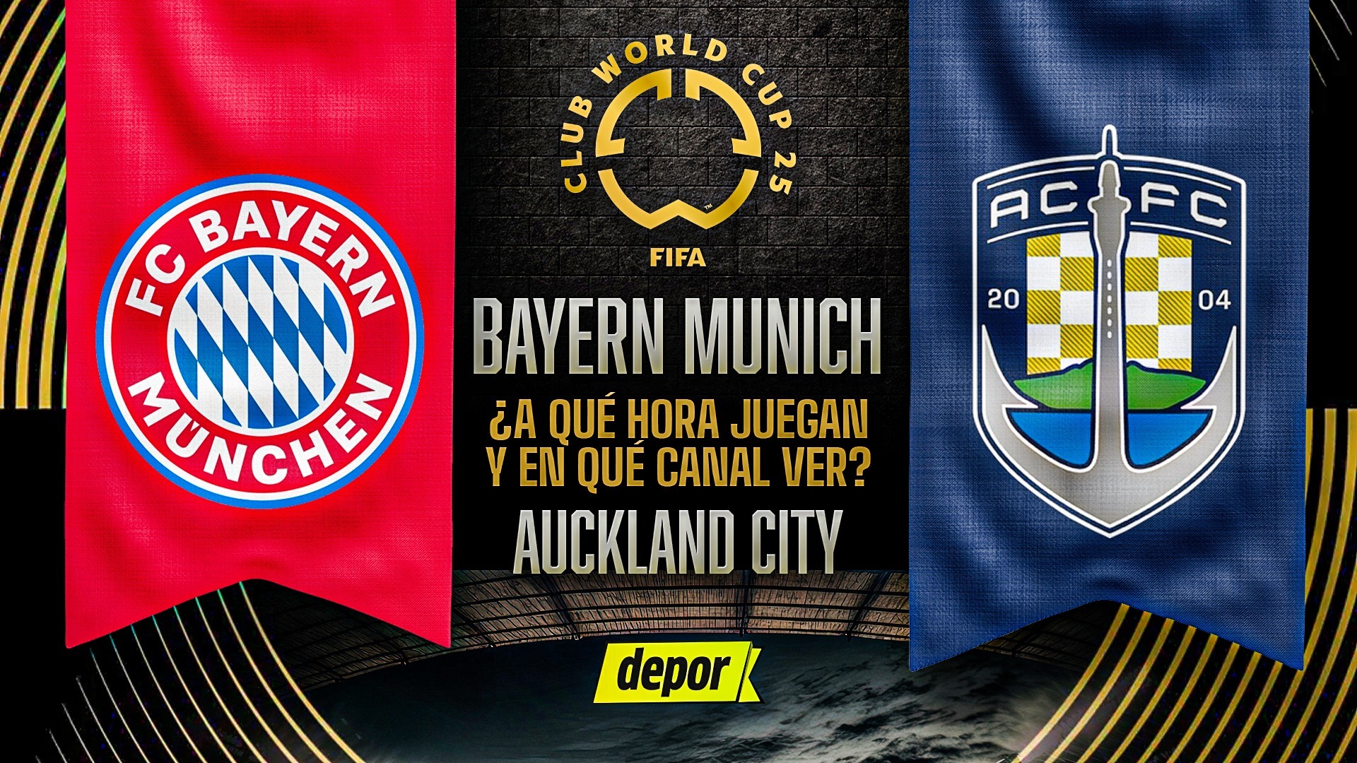 ¿En qué canales ver Bayern Munich vs. Auckland City y a qué hora juegan por el Mundial de Clubes 2025? (Diseño: Christian Marlow)